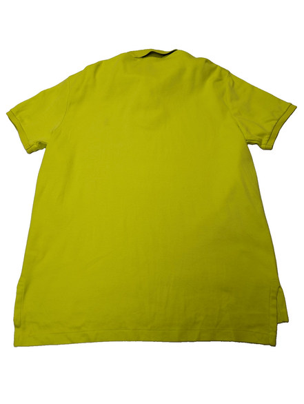 Polo manches courtes Polo Ralph Lauren jaune logo bleu coton Custom Fit L