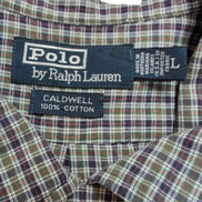 Chemise Polo Ralph Lauren Caldwell USA L Carreaux Rare Poche manches courtes