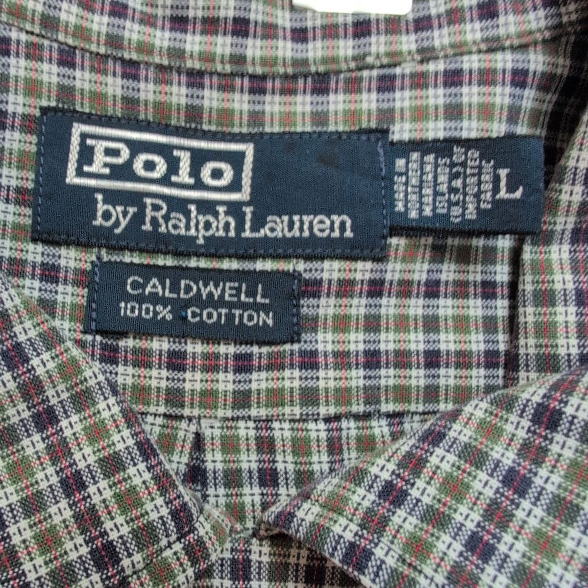 Chemise Polo Ralph Lauren Caldwell USA L Carreaux Rare Poche manches courtes