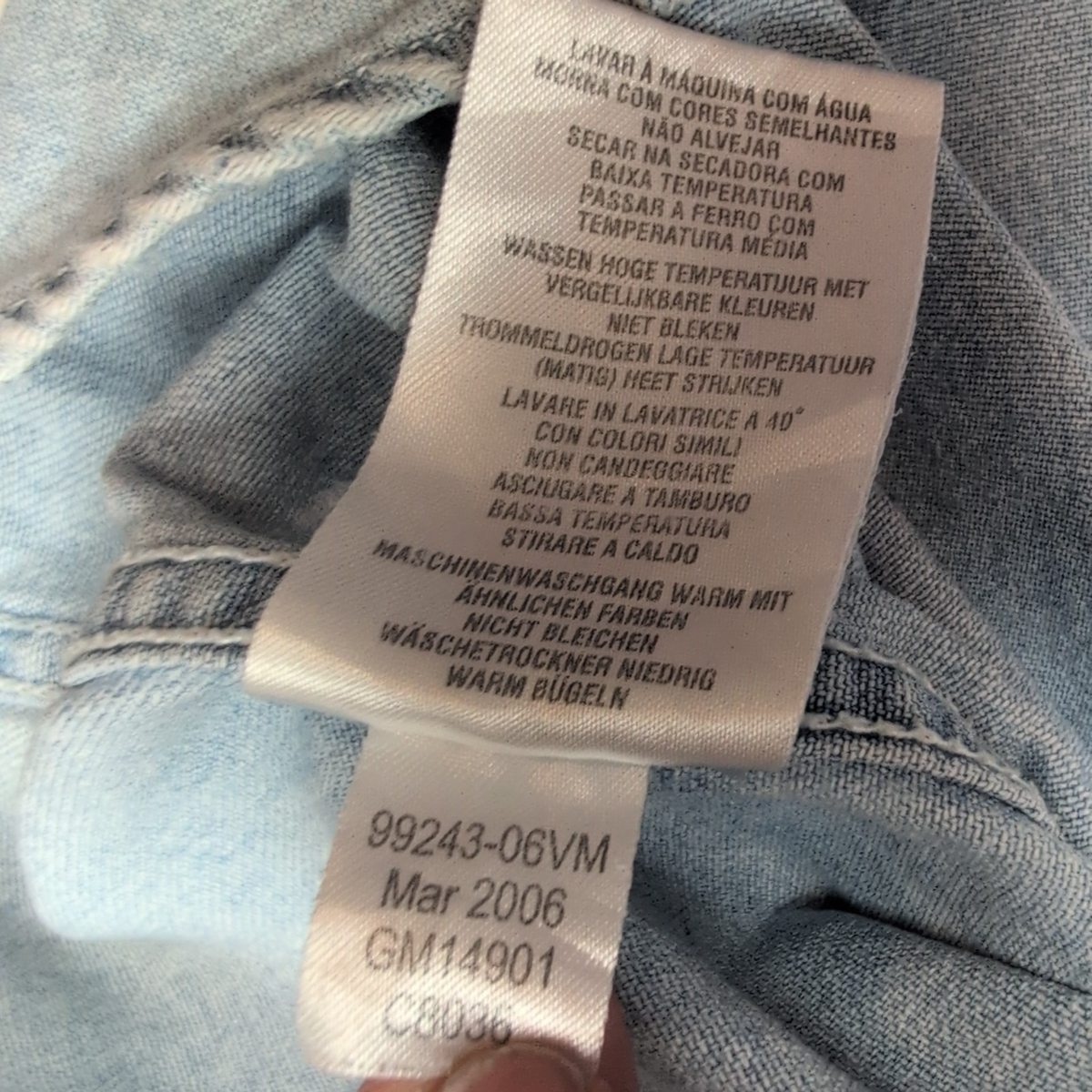 Chemise Harley Davidson 3XL jean denim bleu manches courtes 2 poches