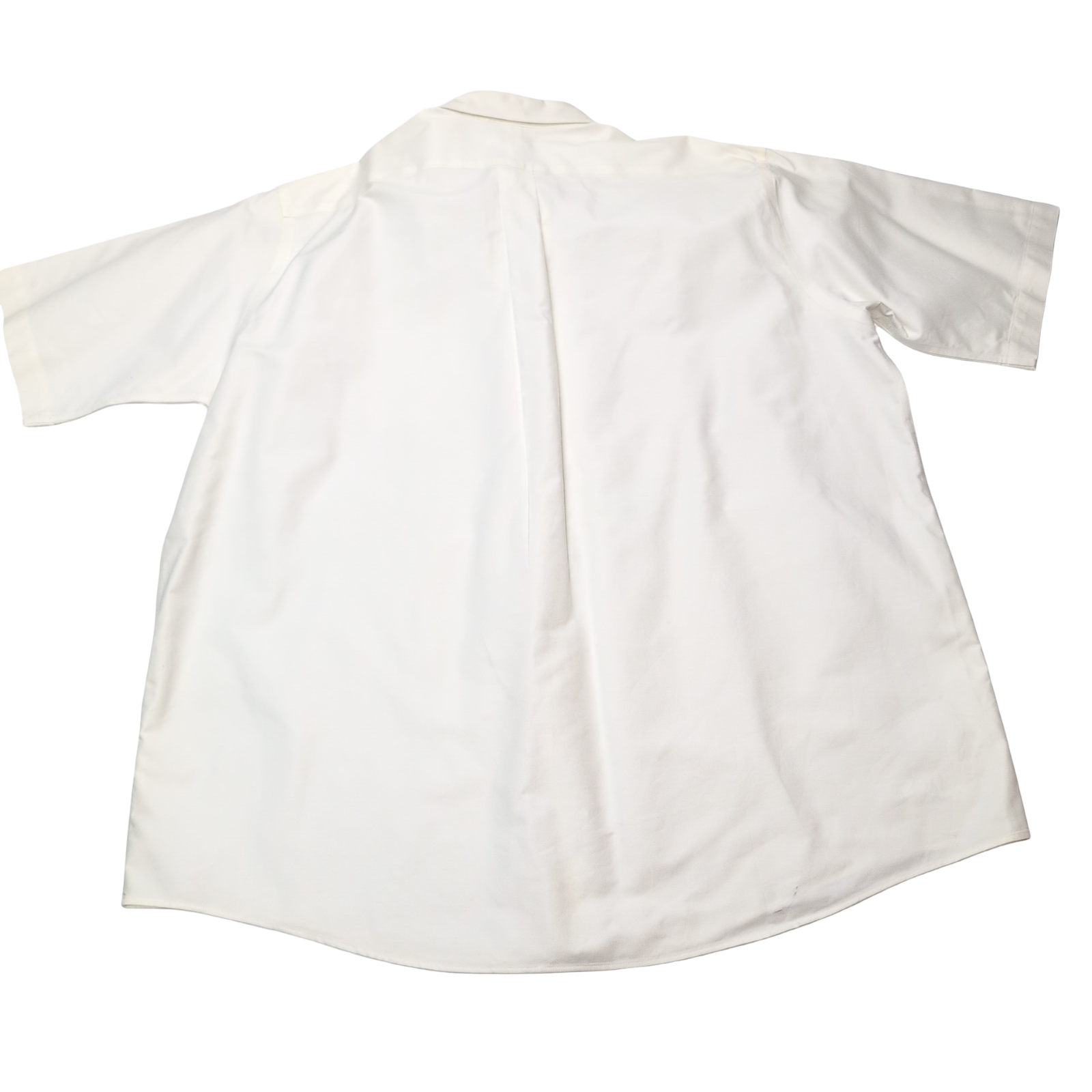 Chemise L.L. Bean blanche unie manches courtes poche brodée RSE vtg taille XXL