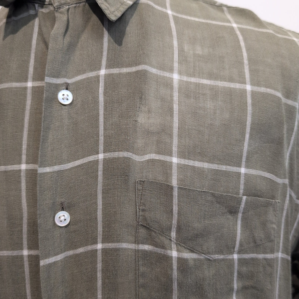 Chemise Polo Ralph Lauren L Lin Lance Kaki Manches Courtes Col Classique Shirt