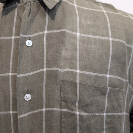 Chemise Polo Ralph Lauren L Lin Lance Kaki Manches Courtes Col Classique Shirt