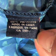 Chemise Hawaïenne Urban Rags L Bleu Motif Flammes Fleurs Manches Courtes