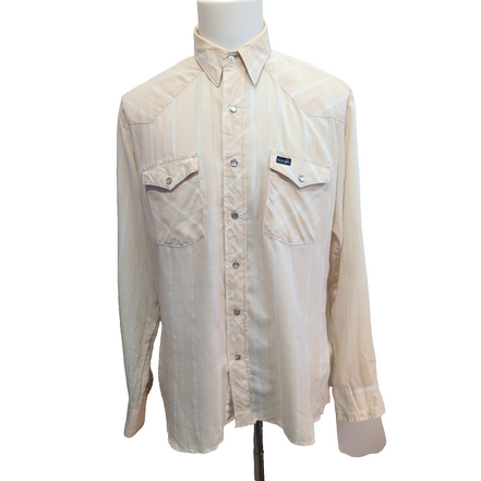 Chemise Wrangler Western Made in USA à Rayures - Taille L