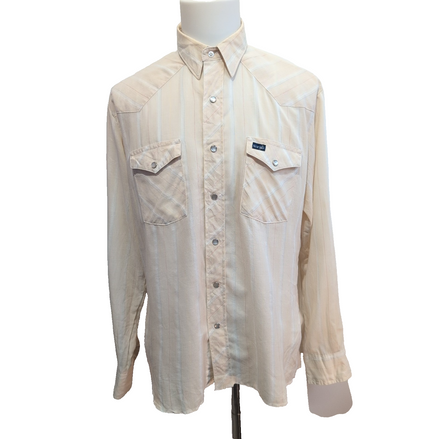 Chemise Wrangler Western Made in USA à Rayures - Taille L