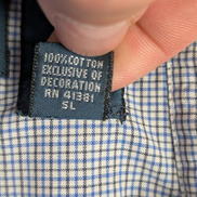 Chemise Polo Ralph Lauren Shirt S Custom Fit Micro-Carreaux Bleu Blanc Button Do