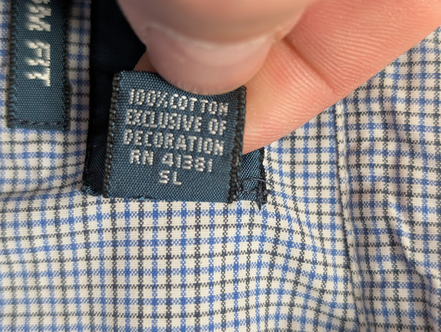 Chemise Polo Ralph Lauren Shirt S Custom Fit Micro-Carreaux Bleu Blanc Button Do
