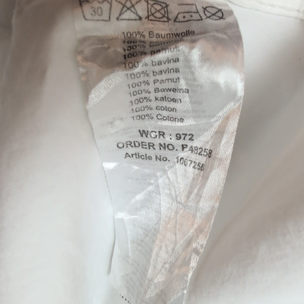 Chemise Harvey Miller Polo Club blanche manches courtes 100% coton XXL