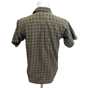 Chemise Patagonia flanelle kaki carreaux coton bio manches courtes S