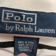 Polo manches courtes Polo Ralph Lauren rayures noir blanc coton XL