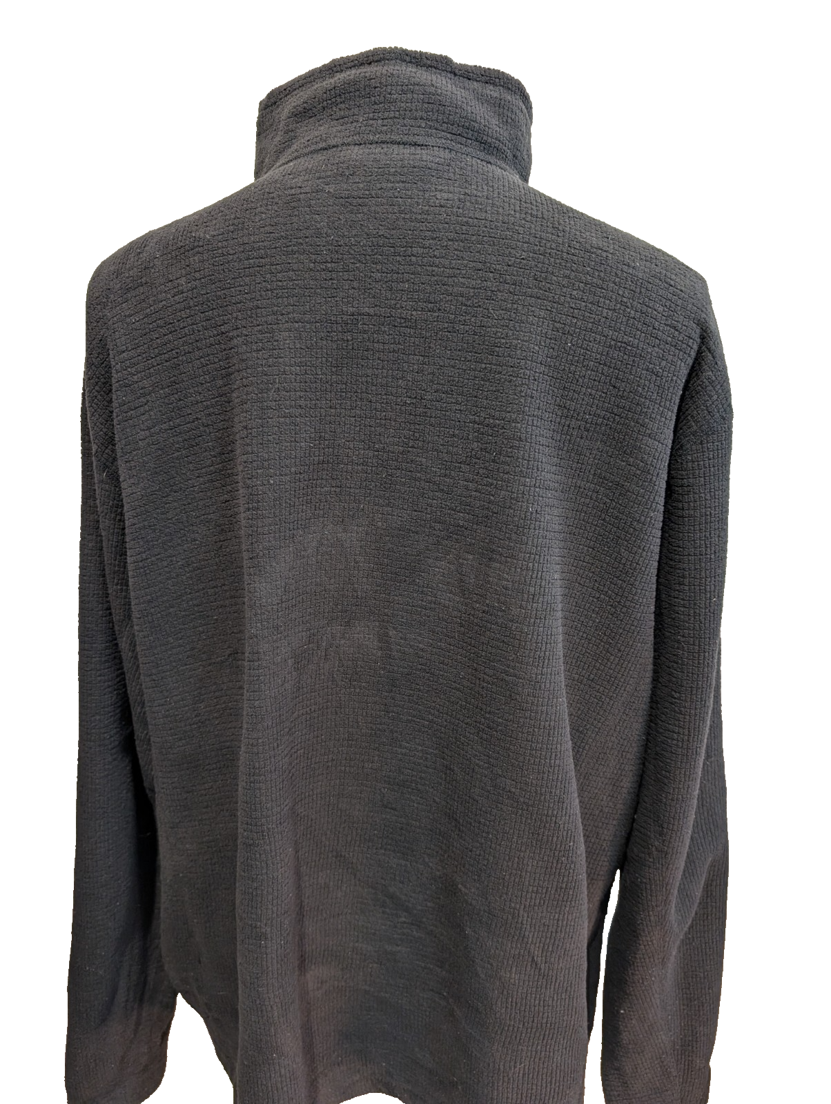 The North Face Polaire Col Zippé Noir - Texture Quadrillée - Taille XXL Homme