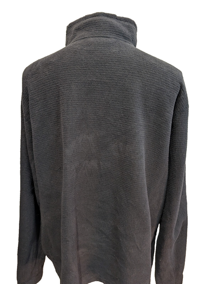 The North Face Polaire Col Zippé Noir - Texture Quadrillée - Taille XXL Homme