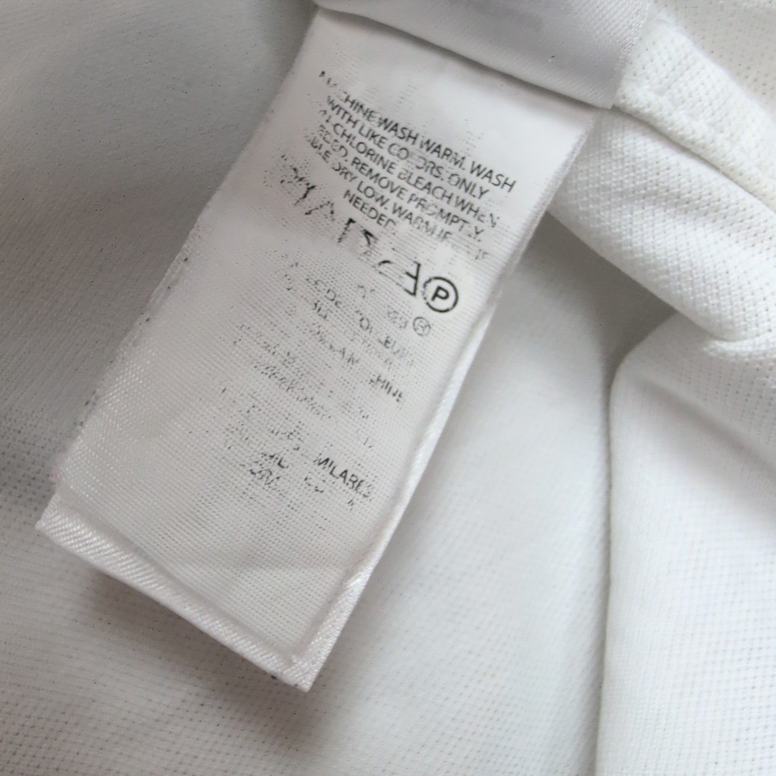 Chemise Ralph Lauren Taille S Blanc Uni Coton Piqué QR Code Logo Marron