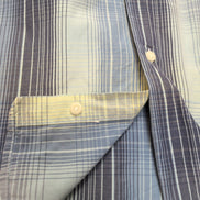 Chemise Nautica XL Bleu Carreaux Manches Courtes 100% Coton