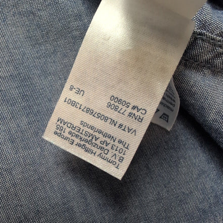 Chemise Tommy Hilfiger Manches Courtes Bleue à Poche Taille XL