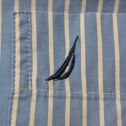 Chemise Nautica à Rayures Bleues & Blanches - Taille M