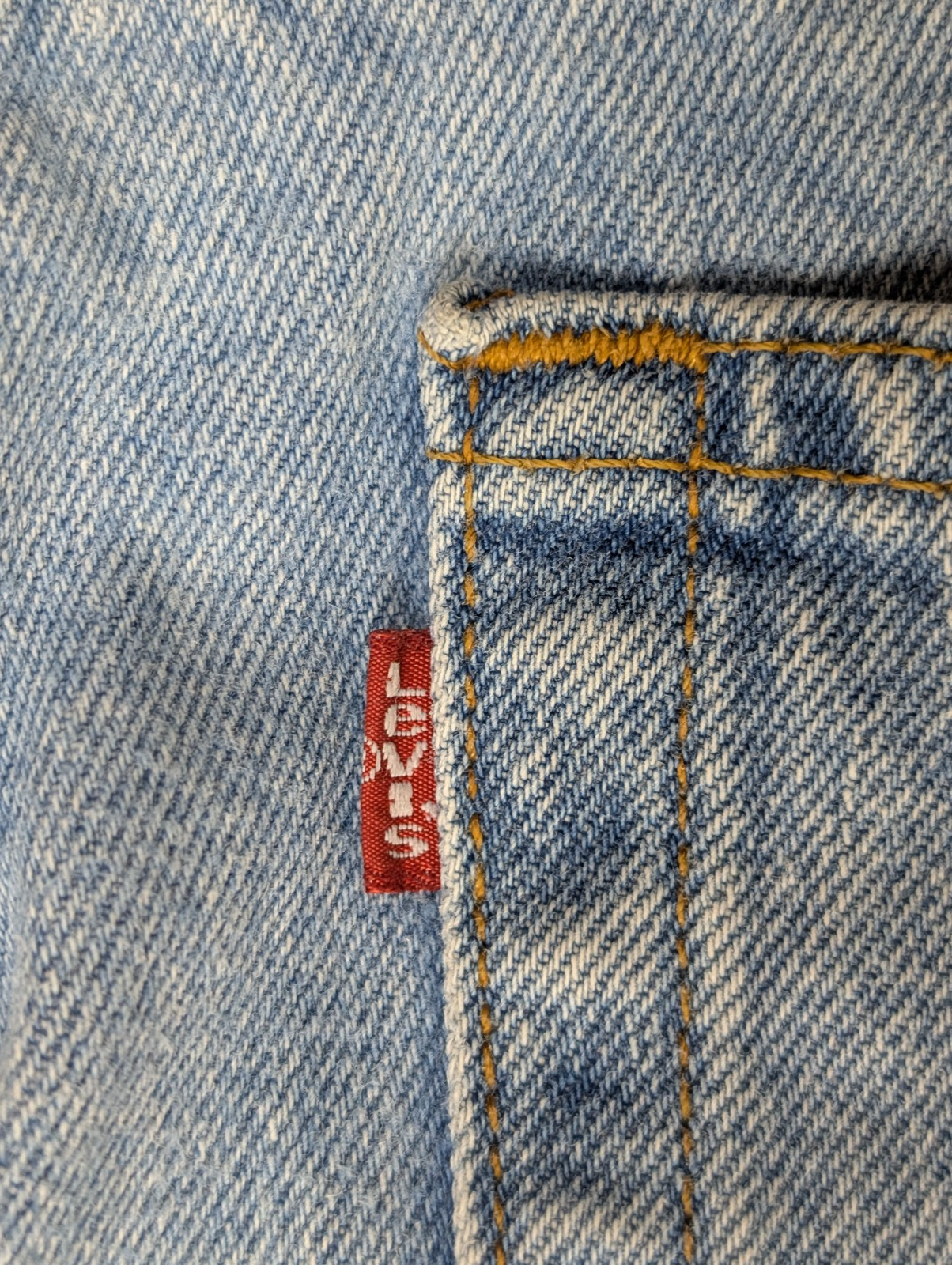 Jean Levi's 570 Vintage Rare Homme W38 L30 Bleu Très Clair Denim Loose Tapered