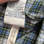 CHEMISE Ralph Lauren Homme L/XL CLASSIC FIT Bleu Vert Carreaux Logo Bleu