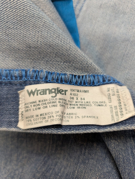 Jean Wrangler A102 Vintage Regular Fit Homme W36 L34 Bleu Denim Classic Straight