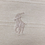 Polo manches courtes Polo Ralph Lauren XXL beige crème rayures coton Pima