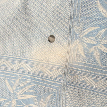 Chemise Hawaïenne Caribbean Joe XL Soie Bleu Clair Palmiers Manches Courtes