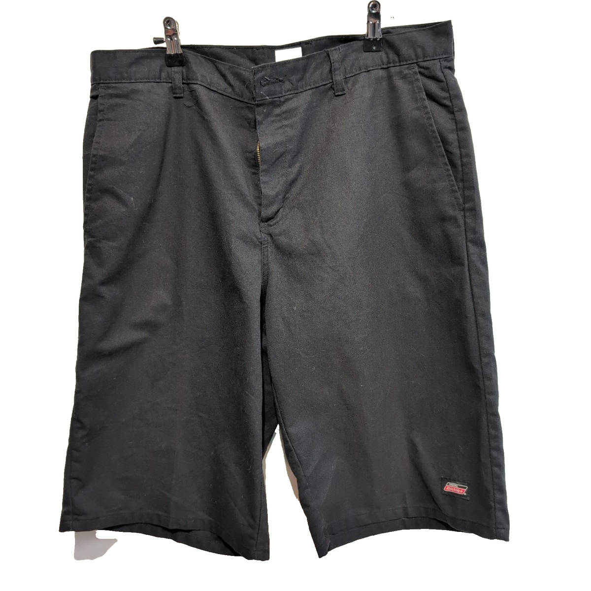 Short Dickies Homme Noir Workwear Coupe Droite Taille W42 Très Bon État