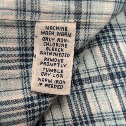 Chemise Ralph Lauren Classic Fit Homme M Vintage Bleu Carreaux Manches Courtes