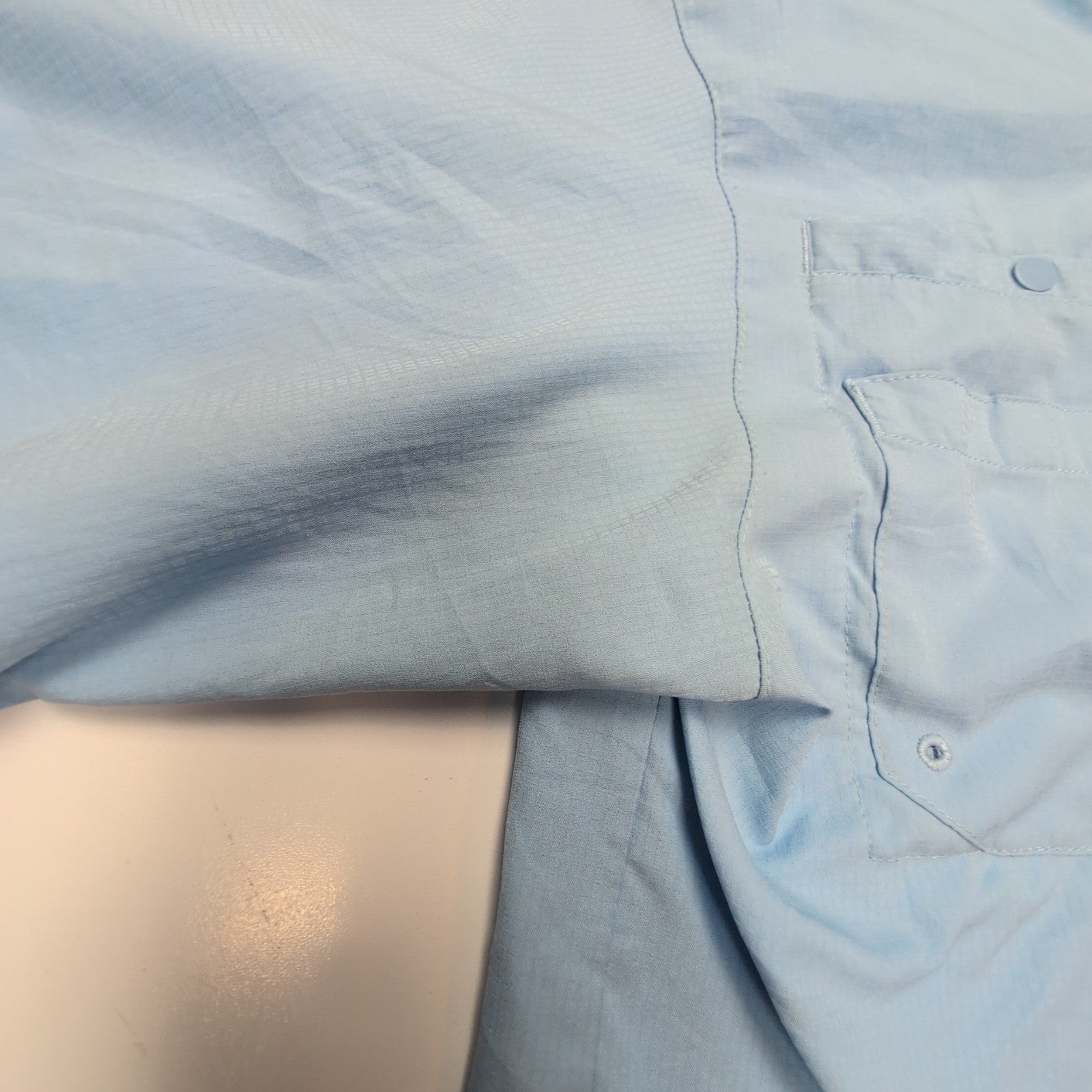 Chemise Columbia PFG bleue uni taille L #96e