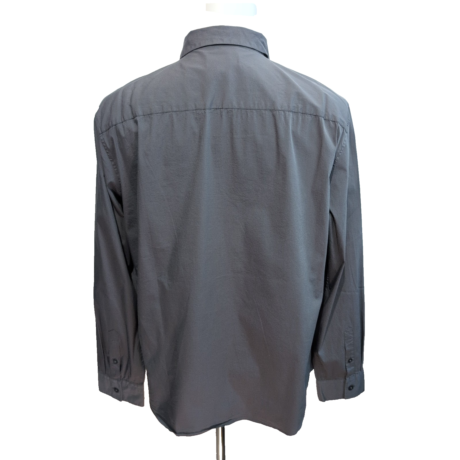 Chemise CALVIN KLEIN Stretch Gris Foncé XL Logo Brodé Coton Slim Fit