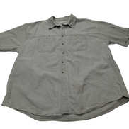 Chemise 2 poches L.L. Bean verte pâle manches courtes taille XL