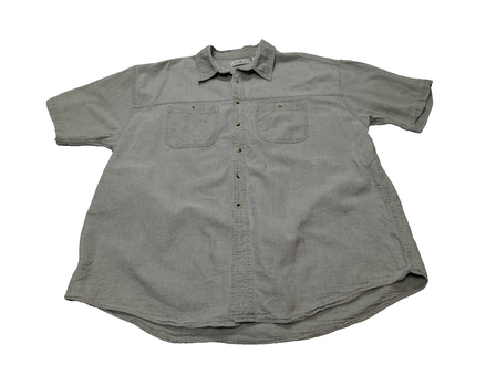 Chemise 2 poches L.L. Bean verte pâle manches courtes taille XL