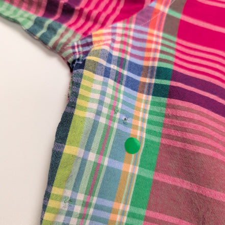 Chemise Ralph Lauren Femme XL 44 46 Fuchsia Carreaux Coton Cintrée
