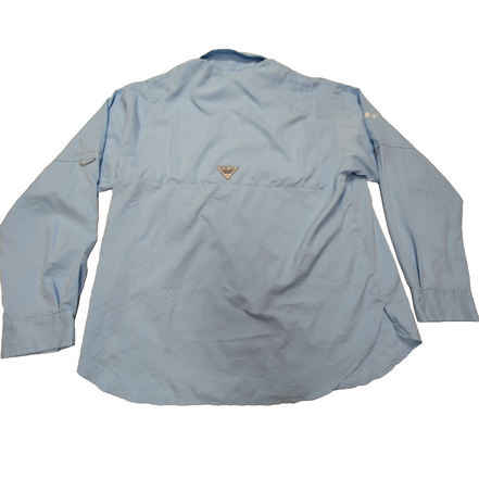 Chemise Columbia PFG bleue uni taille XXL #91e