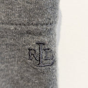 Pull LAUREN Ralph Lauren M gris coton Made in USA logo RL manches longues 