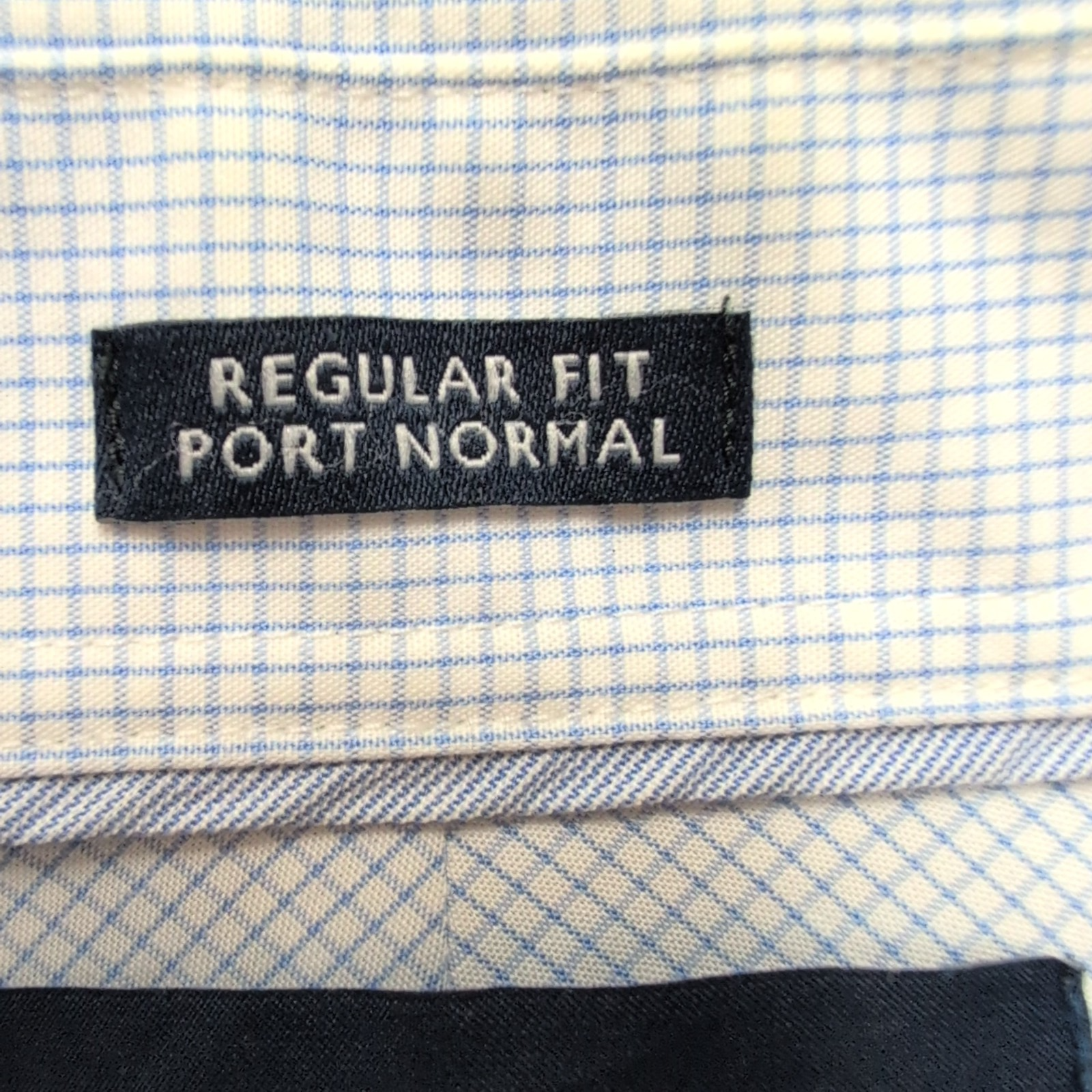 Chemise Tommy Hilfiger bleue petits carreaux manches longues XL XXL