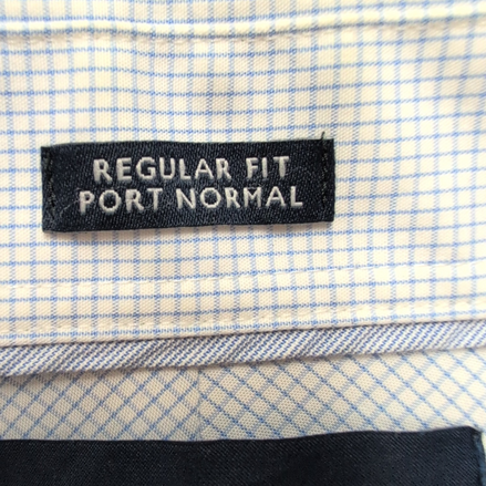 Chemise Tommy Hilfiger bleue petits carreaux manches longues XL XXL