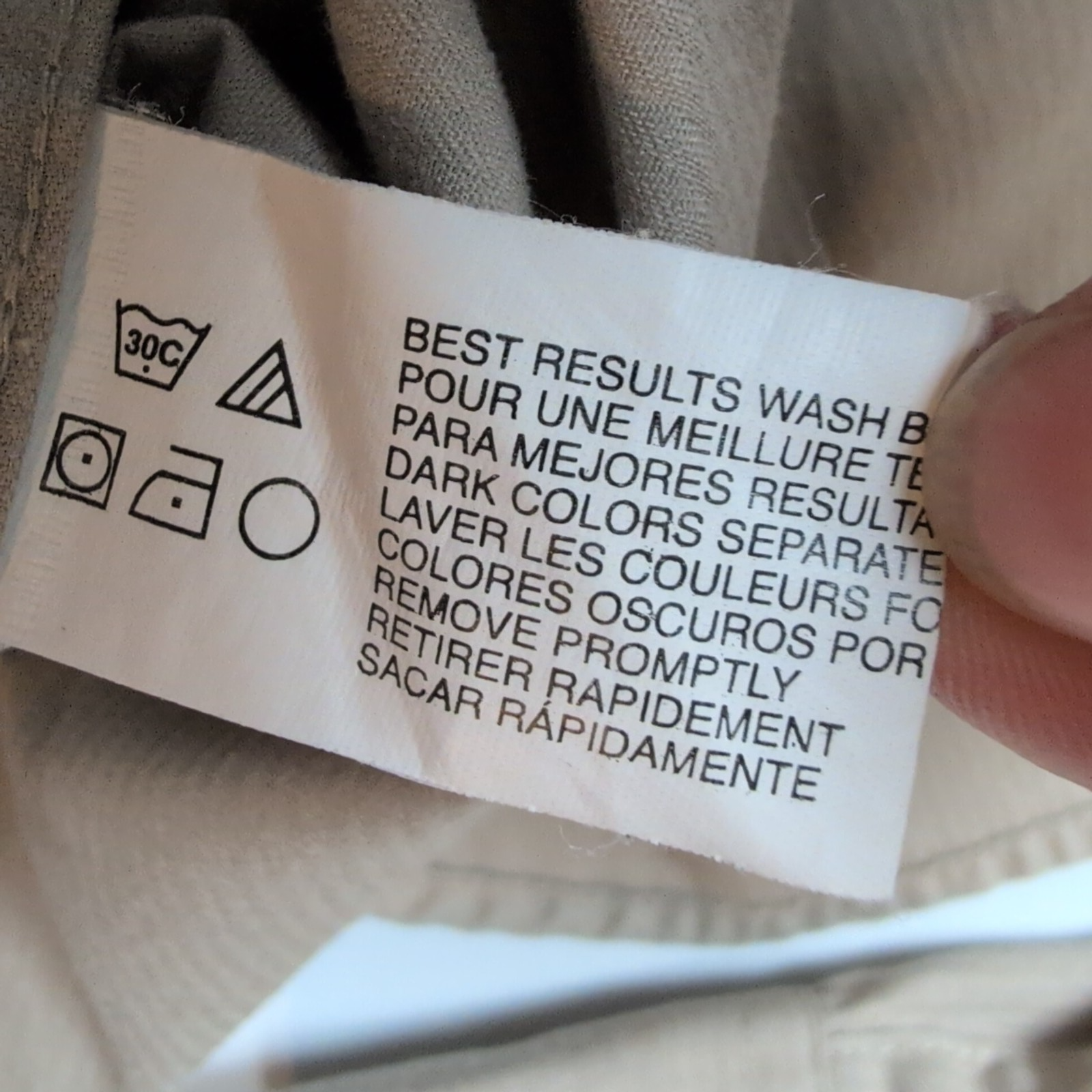 Chemise Chaps Easy Care Beige Crème à Rayures 1 Poche - Taille XL