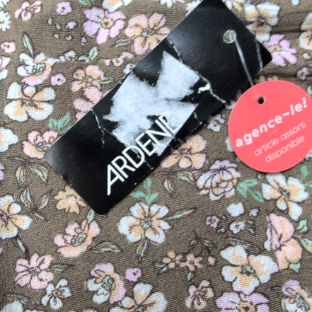Haut Femme Ardene Taille XL Kaki Fleuri Bretelles Réglables Neuf Étiquette