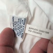 Chemise Ralph Lauren 3XL Tall Blanche Unie Logo Bleu Marine 100% Coton