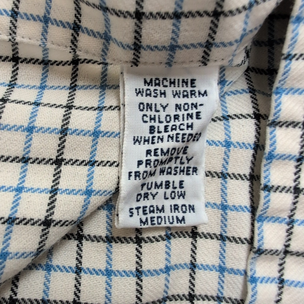 Chemise Ralph Lauren XL Classic Fit Flanelle Fine Carreaux Bleu Noir Coton