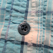 Chemise Patagonia L Bleu Turquoise Gaufrée Coton Organique Manches Courtes