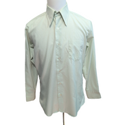 Chemise Montgomery Ward M/L Vert Pastel Col Pointe Made in Korea Vintage