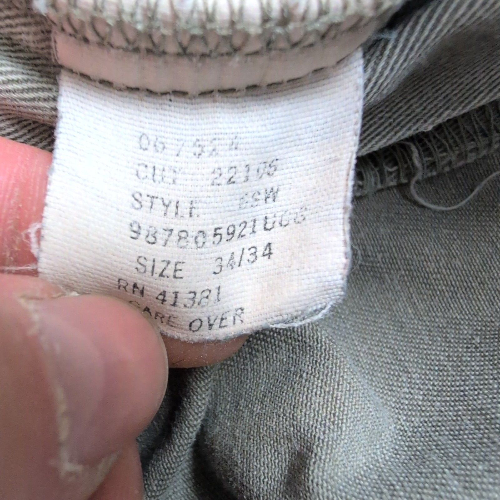 Pantalon chino Polo Ralph Lauren kaki made in USA taille W34xL34 FR44 #21cr