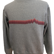 Sweat Patagonia Gris Col Rond Imprimé Bordeaux M