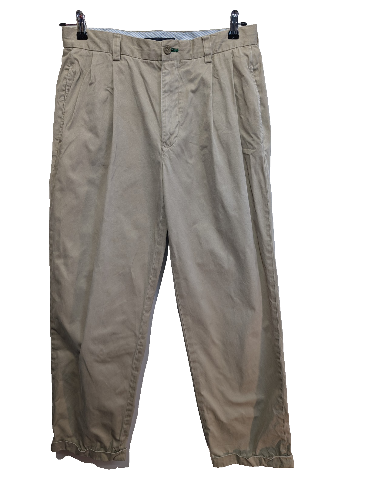 Pantalon Chino Tommy Hilfiger à Pinces Coupe Vintage Crème W34 L32