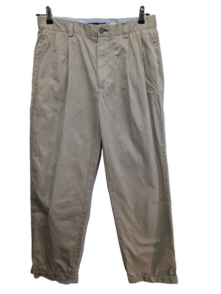Pantalon Chino Tommy Hilfiger à Pinces Coupe Vintage Crème W34 L32