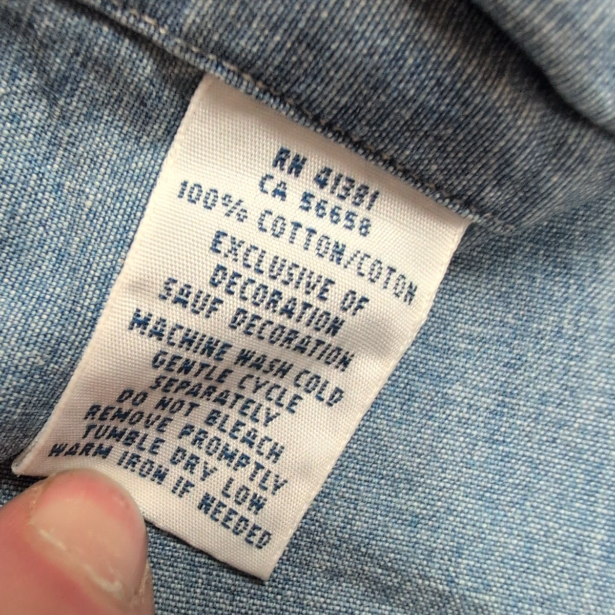 Chemise Ralph Lauren Slim Fit M Bleu Effet Jean Philippines Coton manches longue