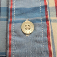 Chemise Tommy Hilfiger Manches Courtes Bleu Blanc Rouge à Carreaux Taille XL