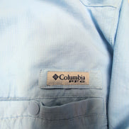 Chemise Columbia PFG bleue uni taille L #96e